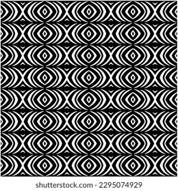 Monochrome pattern. Abstract texture for fabric print, card, table cloth, furniture, banner, cover, invitation, decoration, wrapping.seamless repeating pattern.Black and white color.