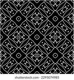 Monochrome pattern. Abstract texture for fabric print, card, table cloth, furniture, banner, cover, invitation, decoration, wrapping.seamless repeating pattern.Black and white color.