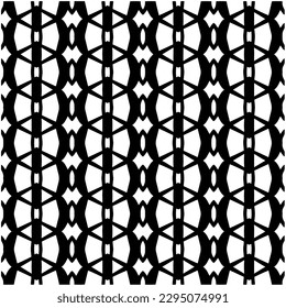 Monochrome Muster. Abstrakte Textur für Stoffdruck, Karte, Tischdecken, Möbel, Banner, Deckel, Einladung, Dekoration, Umhüllung.Nahtlose Wiederholmuster.Schwarz-Weiß-Farbe.
