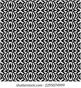 Monochrome Muster. Abstrakte Textur für Stoffdruck, Karte, Tischdecken, Möbel, Banner, Deckel, Einladung, Dekoration, Umhüllung.Nahtlose Wiederholmuster.Schwarz-Weiß-Farbe.