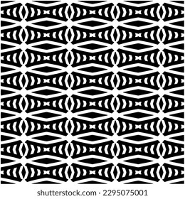 Monochrome pattern. Abstract texture for fabric print, card, table cloth, furniture, banner, cover, invitation, decoration, wrapping.seamless repeating pattern.Black and white color.