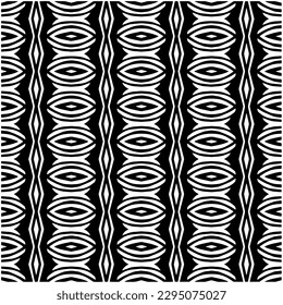 Monochrome pattern. Abstract texture for fabric print, card, table cloth, furniture, banner, cover, invitation, decoration, wrapping.seamless repeating pattern.Black and white color.
