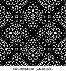 Patrón monocromo. Textura abstracta para impresión de tela, tarjeta, mantel de mesa, muebles, banner, cubierta, invitación, decoración, envoltura.patrón repitiendo sin fisuras.Color negro y blanco.