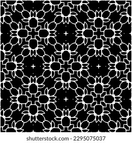 Patrón monocromo. Textura abstracta para impresión de tela, tarjeta, mantel de mesa, muebles, banner, cubierta, invitación, decoración, envoltura.patrón repitiendo sin fisuras.Color negro y blanco.