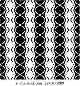 Monochrome pattern. Abstract texture for fabric print, card, table cloth, furniture, banner, cover, invitation, decoration, wrapping.seamless repeating pattern.Black and white color.