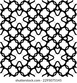 Monochrome pattern. Abstract texture for fabric print, card, table cloth, furniture, banner, cover, invitation, decoration, wrapping.seamless repeating pattern.Black and white color.