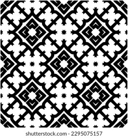 Monochrome pattern. Abstract texture for fabric print, card, table cloth, furniture, banner, cover, invitation, decoration, wrapping.seamless repeating pattern.Black and white color.