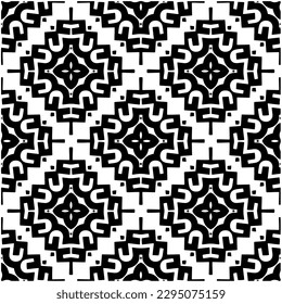 Monochrome pattern. Abstract texture for fabric print, card, table cloth, furniture, banner, cover, invitation, decoration, wrapping.seamless repeating pattern.Black and white color.