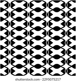 Monochrome pattern. Abstract texture for fabric print, card, table cloth, furniture, banner, cover, invitation, decoration, wrapping.seamless repeating pattern.Black and white color.