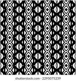 Monochrome pattern. Abstract texture for fabric print, card, table cloth, furniture, banner, cover, invitation, decoration, wrapping.seamless repeating pattern.Black and white color.
