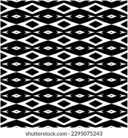 Monochrome pattern. Abstract texture for fabric print, card, table cloth, furniture, banner, cover, invitation, decoration, wrapping.seamless repeating pattern.Black and white color.