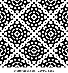 Patrón monocromo. Textura abstracta para impresión de tela, tarjeta, mantel de mesa, muebles, banner, cubierta, invitación, decoración, envoltura.patrón repitiendo sin fisuras.Color negro y blanco.
