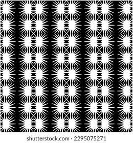 Monochrome pattern. Abstract texture for fabric print, card, table cloth, furniture, banner, cover, invitation, decoration, wrapping.seamless repeating pattern.Black and white color.