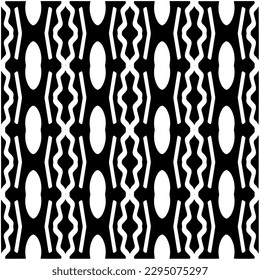 Monochrome pattern. Abstract texture for fabric print, card, table cloth, furniture, banner, cover, invitation, decoration, wrapping.seamless repeating pattern.Black and white color.