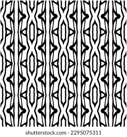 Monochrome pattern. Abstract texture for fabric print, card, table cloth, furniture, banner, cover, invitation, decoration, wrapping.seamless repeating pattern.Black and white color.