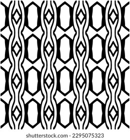 Monochrome pattern. Abstract texture for fabric print, card, table cloth, furniture, banner, cover, invitation, decoration, wrapping.seamless repeating pattern.Black and white color.