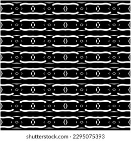 Monochrome pattern. Abstract texture for fabric print, card, table cloth, furniture, banner, cover, invitation, decoration, wrapping.seamless repeating pattern.Black and white color.