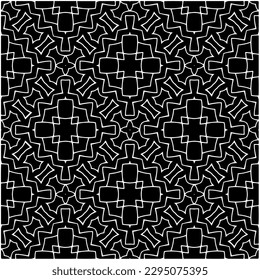 Monochrome pattern. Abstract texture for fabric print, card, table cloth, furniture, banner, cover, invitation, decoration, wrapping.seamless repeating pattern.Black and white color.