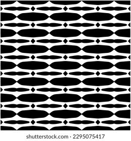Monochrome pattern. Abstract texture for fabric print, card, table cloth, furniture, banner, cover, invitation, decoration, wrapping.seamless repeating pattern.Black and white color.
