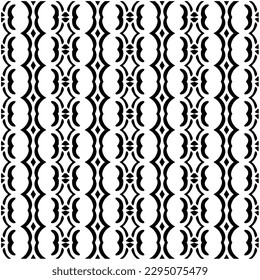 Monochrome pattern. Abstract texture for fabric print, card, table cloth, furniture, banner, cover, invitation, decoration, wrapping.seamless repeating pattern.Black and white color.