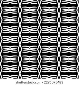 Monochrome pattern. Abstract texture for fabric print, card, table cloth, furniture, banner, cover, invitation, decoration, wrapping.seamless repeating pattern.Black and white color.
