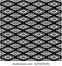 Monochrome pattern. Abstract texture for fabric print, card, table cloth, furniture, banner, cover, invitation, decoration, wrapping.seamless repeating pattern.Black and white color.