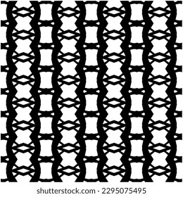 Monochrome pattern. Abstract texture for fabric print, card, table cloth, furniture, banner, cover, invitation, decoration, wrapping.seamless repeating pattern.Black and white color.