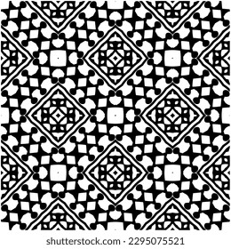 Patrón monocromo. Textura abstracta para impresión de tela, tarjeta, mantel de mesa, muebles, banner, cubierta, invitación, decoración, envoltura.patrón repitiendo sin fisuras.Color negro y blanco.