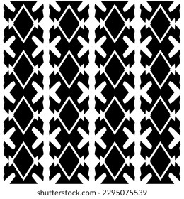 Monochrome pattern. Abstract texture for fabric print, card, table cloth, furniture, banner, cover, invitation, decoration, wrapping.seamless repeating pattern.Black and white color.