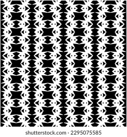 Monochrome pattern. Abstract texture for fabric print, card, table cloth, furniture, banner, cover, invitation, decoration, wrapping.seamless repeating pattern.Black and white color.