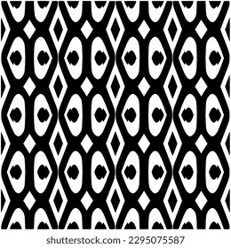 Monochrome Muster. Abstrakte Textur für Stoffdruck, Karte, Tischdecken, Möbel, Banner, Deckel, Einladung, Dekoration, Umhüllung.Nahtlose Wiederholmuster.Schwarz-Weiß-Farbe.