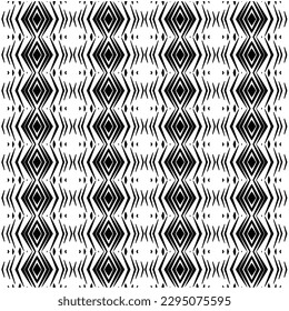 Monochrome pattern. Abstract texture for fabric print, card, table cloth, furniture, banner, cover, invitation, decoration, wrapping.seamless repeating pattern.Black and white color.
