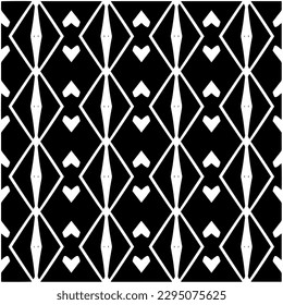 Monochrome pattern. Abstract texture for fabric print, card, table cloth, furniture, banner, cover, invitation, decoration, wrapping.seamless repeating pattern.Black and white color.
