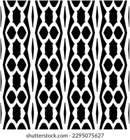 Monochrome pattern. Abstract texture for fabric print, card, table cloth, furniture, banner, cover, invitation, decoration, wrapping.seamless repeating pattern.Black and white color.