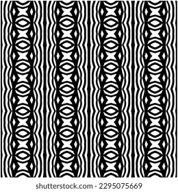 Patrón monocromo. Textura abstracta para impresión de tela, tarjeta, mantel de mesa, muebles, banner, cubierta, invitación, decoración, envoltura.patrón repitiendo sin fisuras.Color negro y blanco.