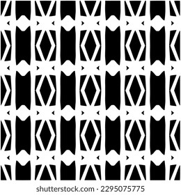 Monochrome pattern. Abstract texture for fabric print, card, table cloth, furniture, banner, cover, invitation, decoration, wrapping.seamless repeating pattern.Black and white color.