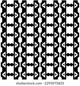 Monochrome pattern. Abstract texture for fabric print, card, table cloth, furniture, banner, cover, invitation, decoration, wrapping.seamless repeating pattern.Black and white color.