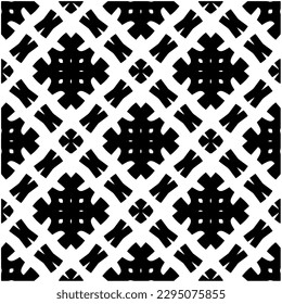 Monochrome pattern. Abstract texture for fabric print, card, table cloth, furniture, banner, cover, invitation, decoration, wrapping.seamless repeating pattern.Black and white color.