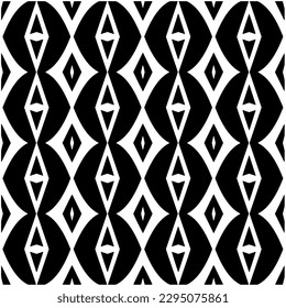 Monochrome Muster. Abstrakte Textur für Stoffdruck, Karte, Tischdecken, Möbel, Banner, Deckel, Einladung, Dekoration, Umhüllung.Nahtlose Wiederholmuster.Schwarz-Weiß-Farbe.