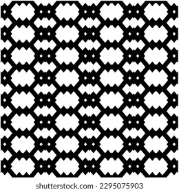 Monochrome pattern. Abstract texture for fabric print, card, table cloth, furniture, banner, cover, invitation, decoration, wrapping.seamless repeating pattern.Black and white color.
