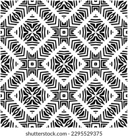 Monochrome pattern. Abstract texture for fabric print, card, table cloth, furniture, banner, cover, invitation, decoration, wrapping.seamless repeating pattern.Black and white color.