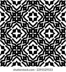 Monochrome pattern. Abstract texture for fabric print, card, table cloth, furniture, banner, cover, invitation, decoration, wrapping.seamless repeating pattern.Black and white color.