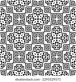 Patrón monocromo. Textura abstracta para impresión de tela, tarjeta, mantel de mesa, muebles, banner, cubierta, invitación, decoración, envoltura.patrón repitiendo sin fisuras.Color negro y blanco.