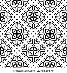 Monochrome pattern. Abstract texture for fabric print, card, table cloth, furniture, banner, cover, invitation, decoration, wrapping.seamless repeating pattern.Black and white color.