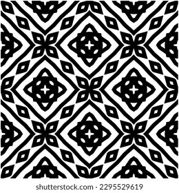 Monochrome pattern. Abstract texture for fabric print, card, table cloth, furniture, banner, cover, invitation, decoration, wrapping.seamless repeating pattern.Black and white color.