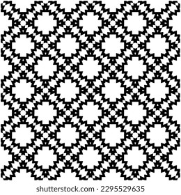 Monochrome pattern. Abstract texture for fabric print, card, table cloth, furniture, banner, cover, invitation, decoration, wrapping.seamless repeating pattern.Black and white color.