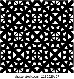 Monochrome pattern. Abstract texture for fabric print, card, table cloth, furniture, banner, cover, invitation, decoration, wrapping.seamless repeating pattern.Black and white color.