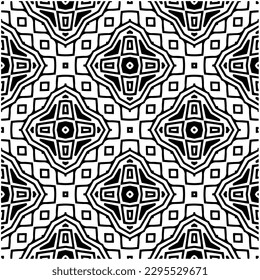 Patrón monocromo. Textura abstracta para impresión de tela, tarjeta, mantel de mesa, muebles, banner, cubierta, invitación, decoración, envoltura.patrón repitiendo sin fisuras.Color negro y blanco.