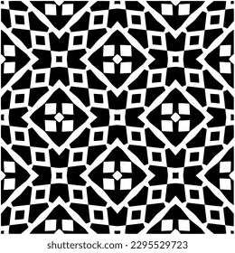 Monochrome pattern. Abstract texture for fabric print, card, table cloth, furniture, banner, cover, invitation, decoration, wrapping.seamless repeating pattern.Black and white color.