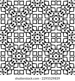 Monochrome pattern. Abstract texture for fabric print, card, table cloth, furniture, banner, cover, invitation, decoration, wrapping.seamless repeating pattern.Black and white color.